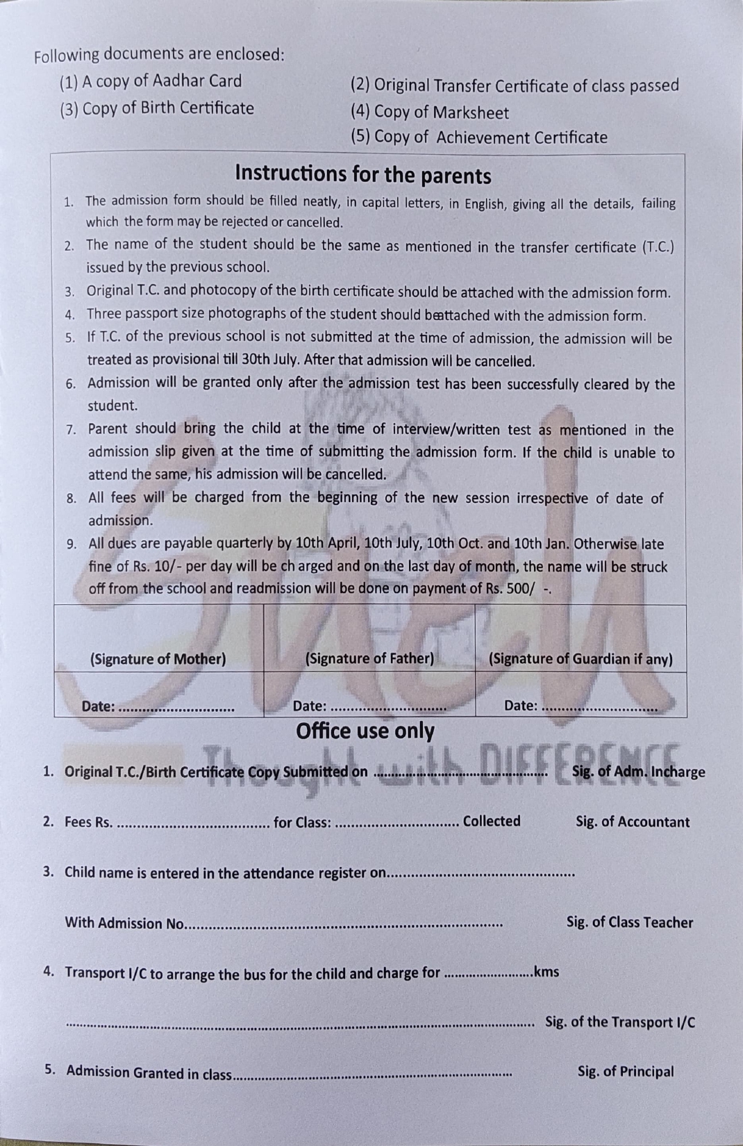 admission form page 0003